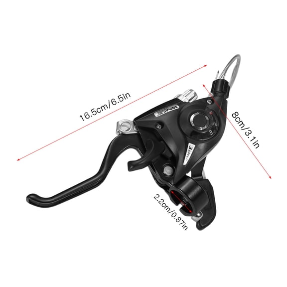 Wake 21 Speed Mountain Bike Shifter Set - Aluminum Alloy 3x7 Speed Brake Lever Combo with Shift Cable