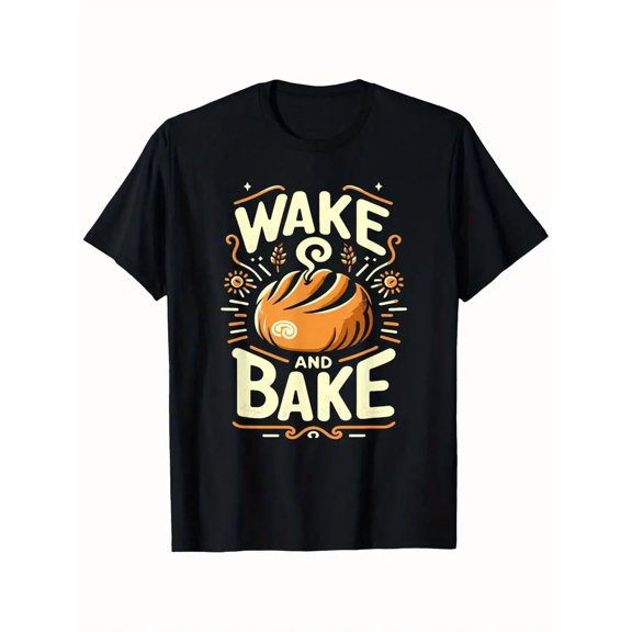 Wake And Bake Funny Bread Lover Baking Quote Gift Unisex T-Shirt