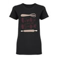 thumbnail image 1 of Wake And Bake Slogan Design Shaped T-Shirt Women -Image by Shutterstock, Female Medium, 1 of 2