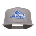 thumbnail image 1 of Wake Boarding Embroidered Flat Bill Cap - Grey OSFM, 1 of 5