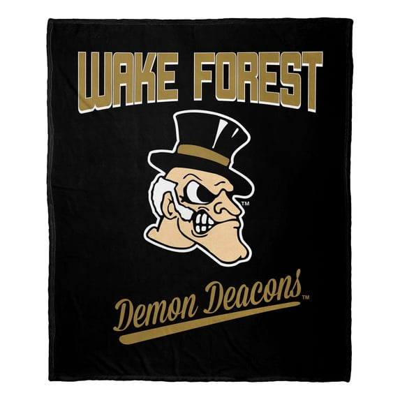 The Northwest 1COL-23600-0095-OOF 50 x 60 in. NCAA Wake Forest University Alumni Silk Touch Throw Blanket