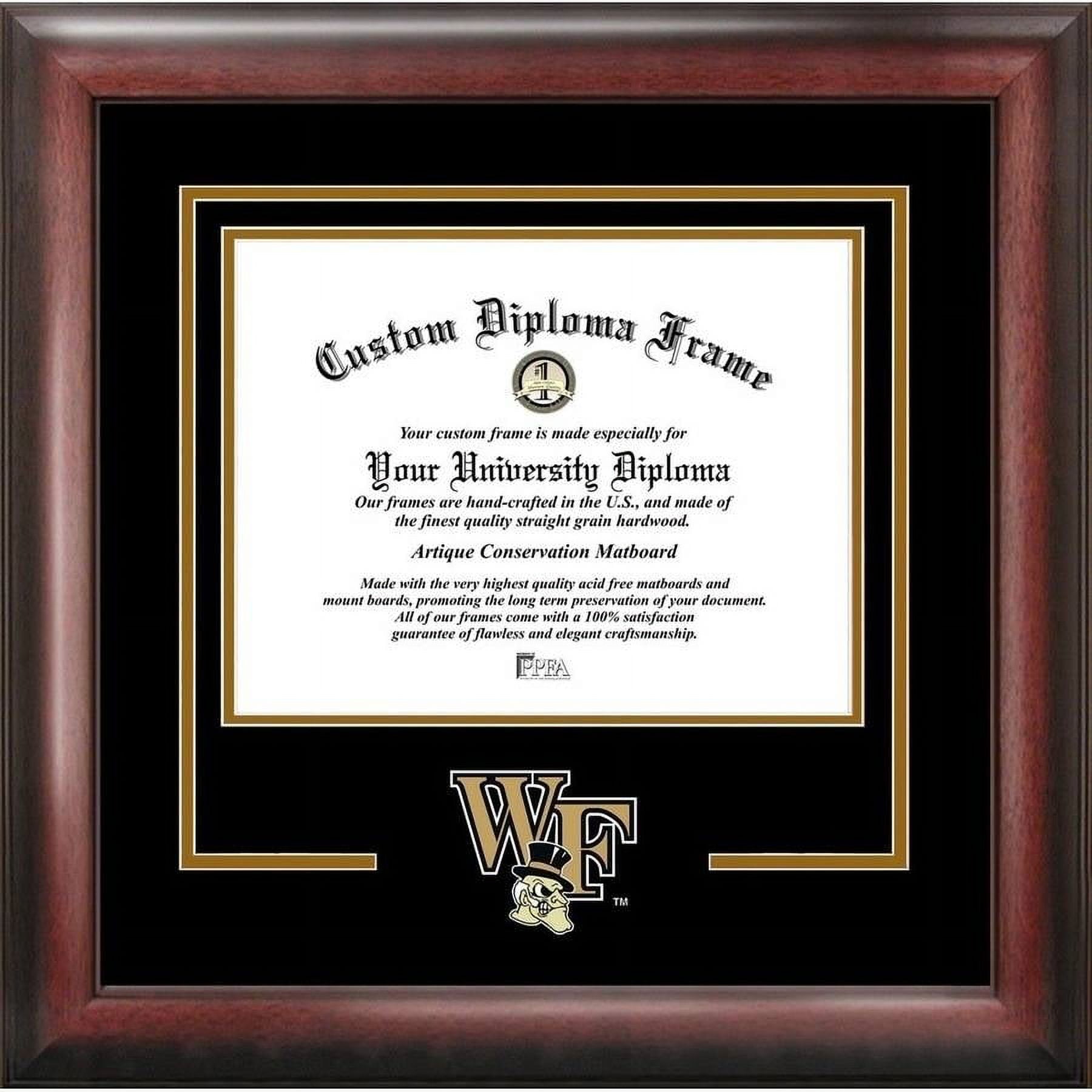 Campus Images NCAA Wake Forest Demon Deacons Spirit Diploma Frame 11 x 14 Inches Mahogany