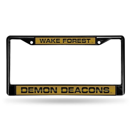 Wake Forest Demon Deacons NCAA Laser Cut Black License Plate Frame