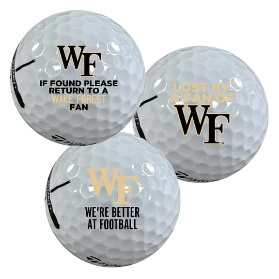 Wake Forest Demon Deacons Edition Funny Taylormade Distance+ Golf Balls 12-Pack (Dozen)
