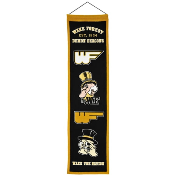 Wake Forest Demon Deacons Logo Evolution Heritage Banner