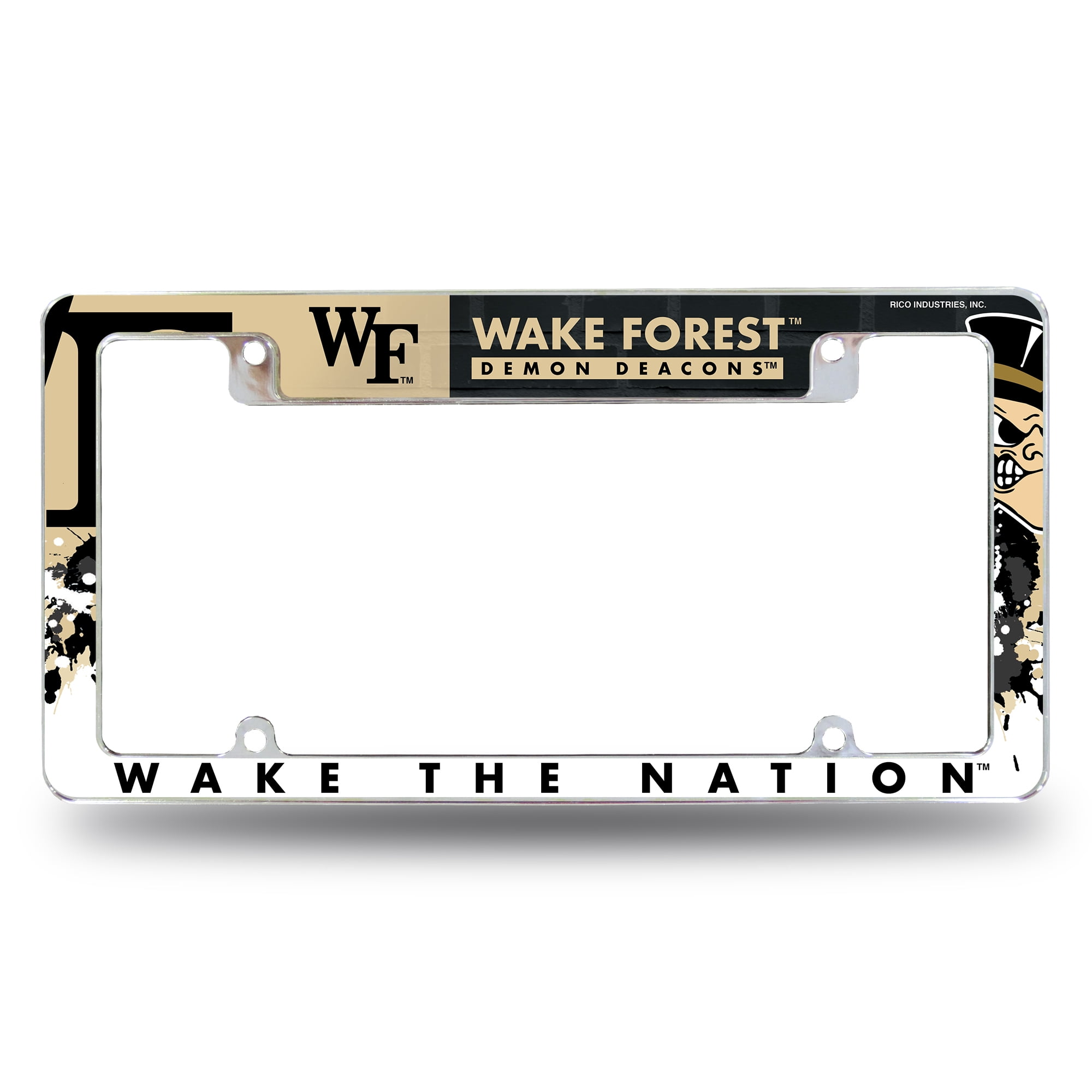 Wake Forest NCAA Demon Deacons Chrome Metal License Plate Frame with