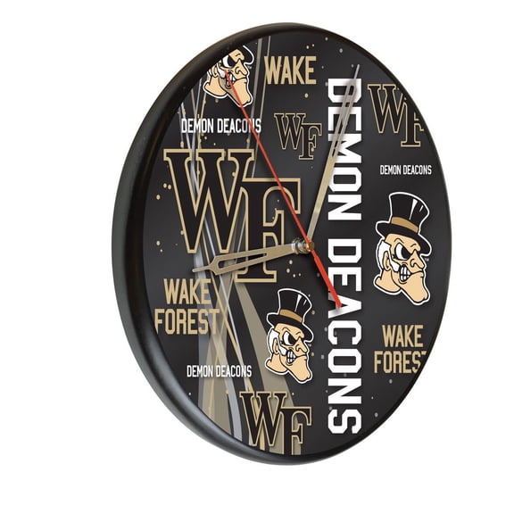 Wake Forest University 13" Solid Wood Clock