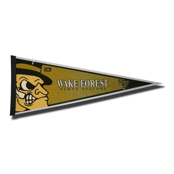 Wake Forest University Demon Deacons Soft Felt Pennant, Mascot Design, 12x30 Inch, Easy To Hang