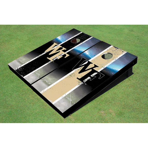 Wake Forest University Field Long Strip Alternating Themed Cornhole Boards