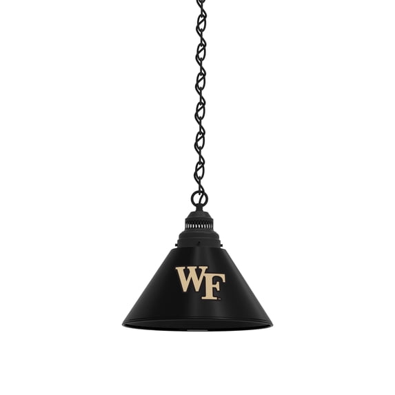Wake Forest University Pendant Light with Black Fixture