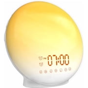 Wake up Light, Smart Sleep Alarm Clock for Kids Adults, Sunrise Sunset Simulation, 7 Natural Sound Machine,FM Radio, 7 Colors LED Night Light, Bedroom Decor Sleep Aid for Hard Sleepers, Christmas Gift