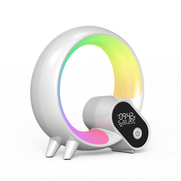 Wake Up Light, Smart Sunrise Alarm Clock for Kids Baby Sound Machine with 15 Soothing Sounds Bluetooth Speaker Night Light with Snooze,Timer, App, Remote Control Bedside Lamp for Bedroom Gifts