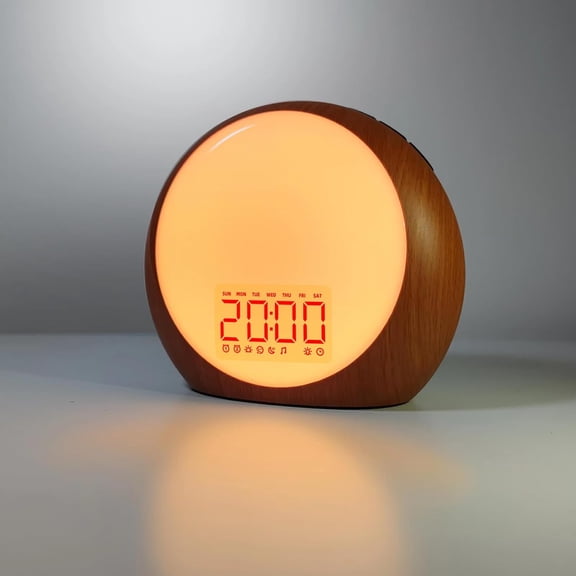 Wake Up Light Sunrise Alarm Clock White Noise Machine with Sunrise Sunset Simulation for Heavy Sleepers Kids Bedroom Dual Alarms Snooze Sound Brown Noise Machine with 25 Sounds for Sleeping