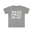 thumbnail image 1 of Wake Pray Slay Unisex T-shirt S-3XL Christian Faith Jesus Follower God, 1 of 2