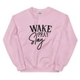 thumbnail image 1 of Wake Pray Slay unisex Sweatshirt (Light Pink, M), 1 of 1