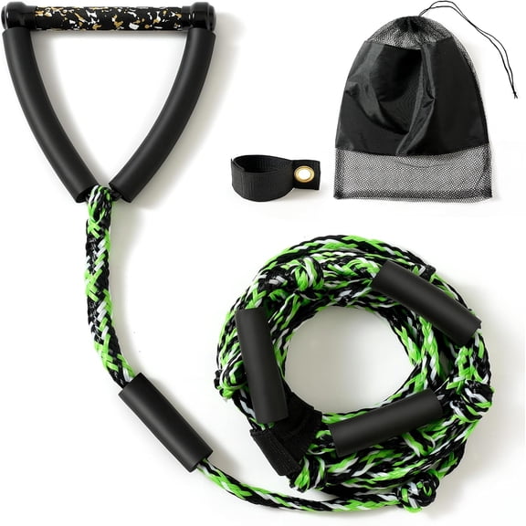 Wake Surf Rope for Boat, Floating Wakesurf Rope with Handle, 4 Sections Adjustable Wake Surfing Tow Ropes for Wakesurfing and Water Sports