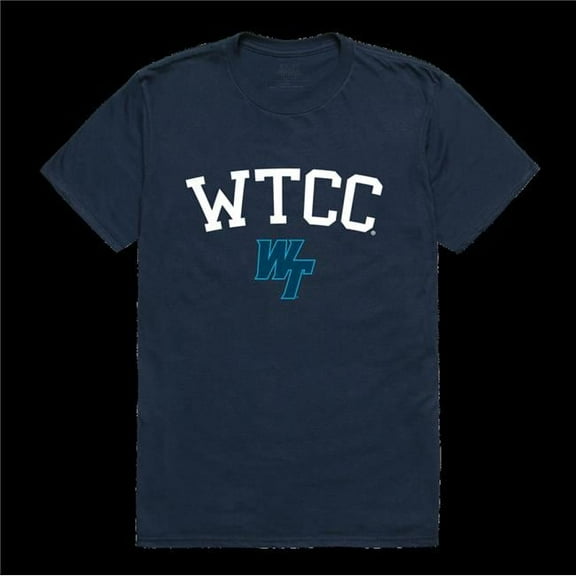 Wake Technical Community College Eagles Arch T-Shirt, Navy - 2XL