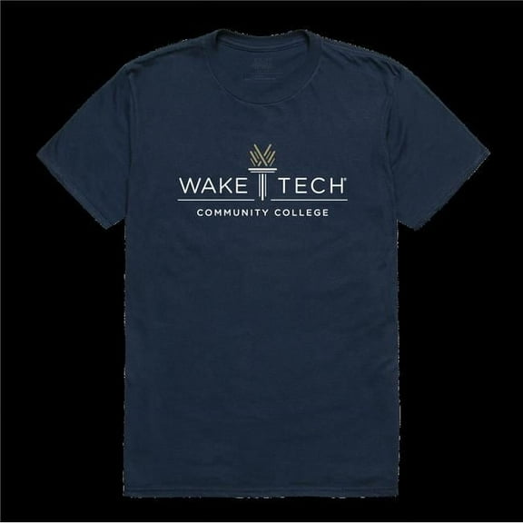 Wake Technical Community College Eagles Institutional T-Shirt, Navy - Medium