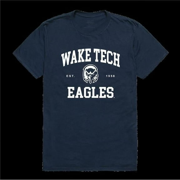 Wake Technical Community College Eagles Seal T-Shirt, Navy - Small