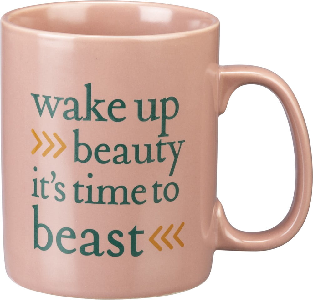 Wake Up Beauty It's Time to Beast Stoneware Coffee Mug