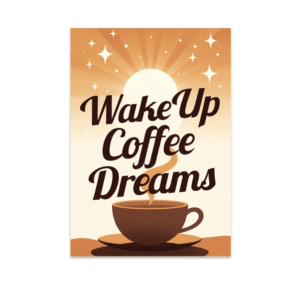 Wake Up Coffee Dreams - Coffee Lovers - 13x19 Poster Print