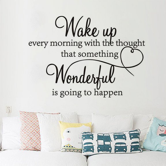 Wake Up English Proverbs Encouragement Home Bedroom Living Room Decoration Stickers