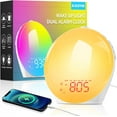 Wake Up Light Sunrise Alarm Clock for Kids, Adults, Heavy Sleepers
