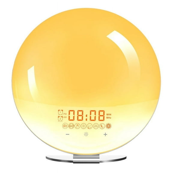 Wake Up Light Sunrise Alarm Clock for Kids & Heavy Sleepers, w/ Sunrise Simulation, Sleep Aid, Dual Alarms, Snooze, Colorful Lights
