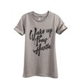 thumbnail image 1 of Wake Up Pray Hustle Women's Fashion Relaxed T-Shirt Tee Heather Tan X-Large, 1 of 3