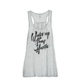 thumbnail image 1 of Wake Up Pray Hustle Women's Fashion Sleeveless Flowy Racerback Workout Yoga Tank Top Sport Grey Small, 1 of 3
