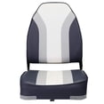 thumbnail image 1 of Wake WMHBSEAT-CGW Outdoor High Back Folding Rainbow Boat Seat - Charcoal Gray White, 1 of 2