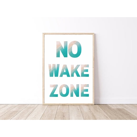 No Wake Zone, Coastal Nursery Decor, Beach Nursery Print, Lake House Decor, Beach Themed Decor, Ocean Print, Surf Wall Art, Poster Decor, Size 16x24 UNFFRAMED F03.1.8l125