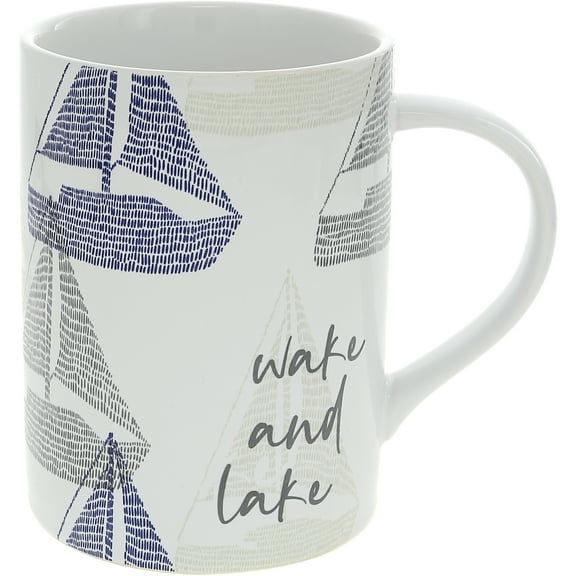 Pavilion Gift Company - Wake and Lake - 18 oz Mug