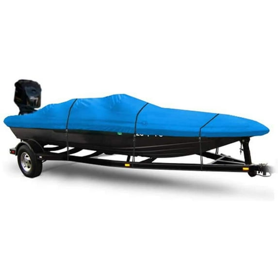 Wake by Eevelle, WMB1718B, Monsoon Series Bass Boat Vehicle Cover, Fits 17'-18', Blue