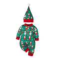 thumbnail image 1 of WakeUple Baby Girls Boys Christmas Santa Claus Snowman Print Romper with Hat, 1 of 8