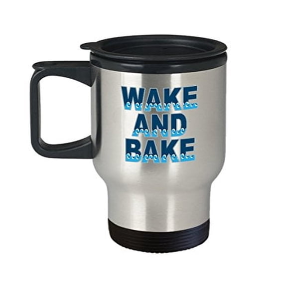 Wakeboard Coffee Mug- And Bake - Water Sport Gift -14 Oz Stainless Steel Travel Coffee Cup