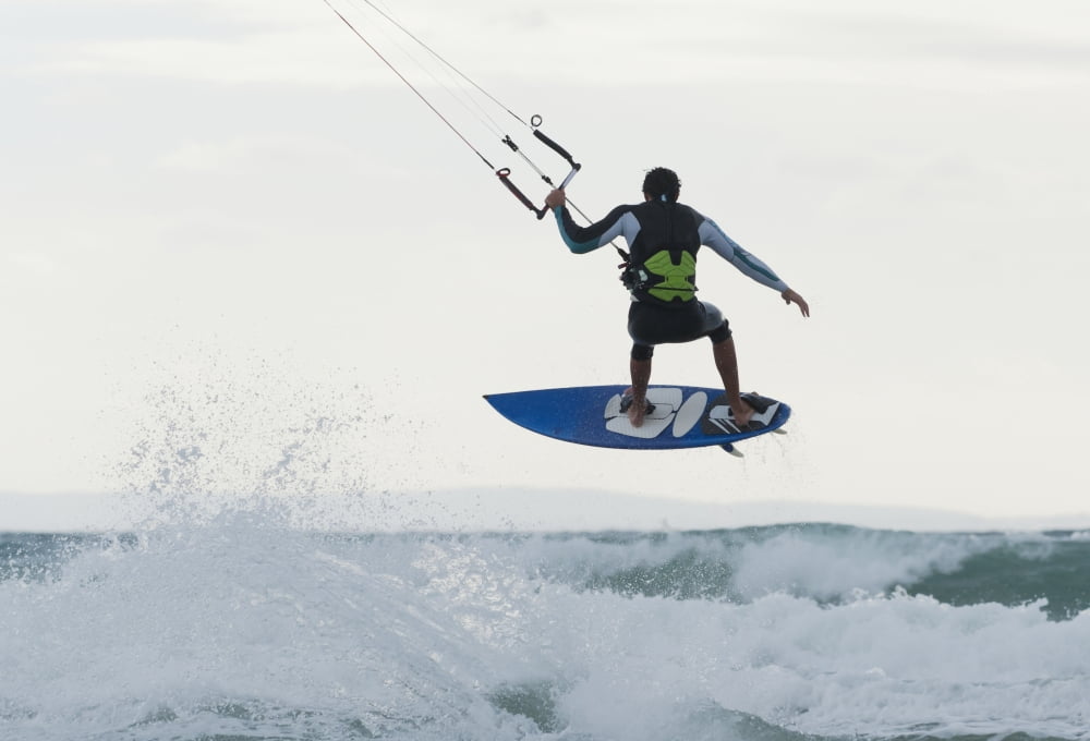Wakeboarding Dos Mares Beach Tarifa Spain Canvas Art - Ben Welsh Design Pics (36 x 24)