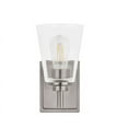 thumbnail image 1 of Wakefield 5.25 in. 1-Light Brushed Nickel Modern Wall Mount Sconce Light with Clear Glass Shade, 1 of 6