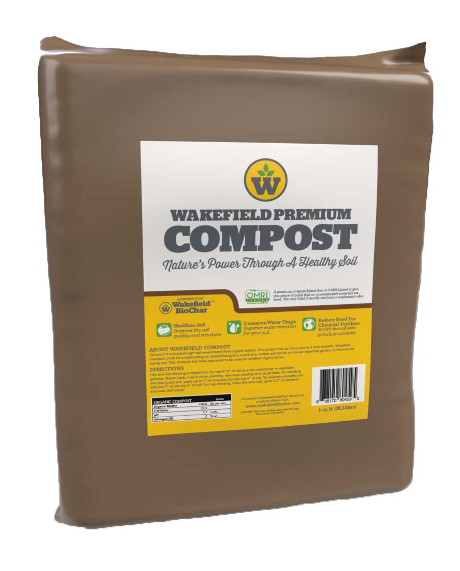 Wakefield BioChar Garden Premium Compost for Healthier Soil 1 Cubic Feet Bag - image 1 of 5