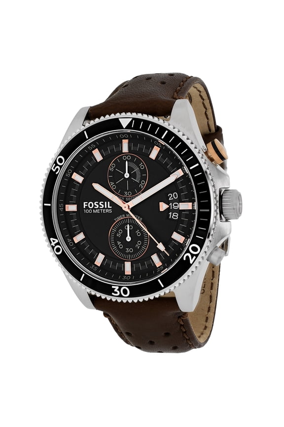 Wakefield Chronograph Black Dial Brown Leather Mens Watch CH2944