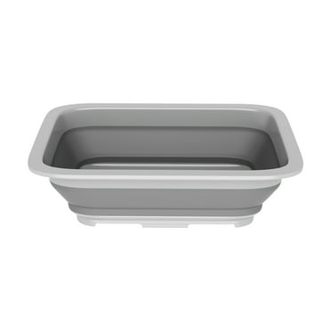 Wakeman 10L Collapsible Multi-Use Ice Bucket, Basin, and Dish Tub (Gray)