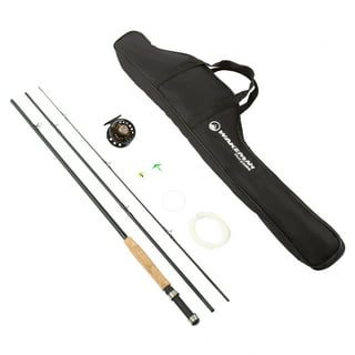 Leo 9' Fly Fishing Rod And Reel Combo With Carry Bag 10 Flies Complete Starter Package Fly Fishing Kit Green 28010-Ta7