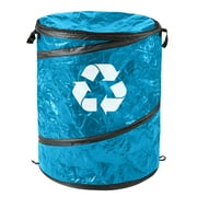 Wakeman 44-Gallon Pop Up Trash Can with Zippered Lid for Camping or Parties