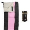 thumbnail image 1 of Lightweight Kids Sleeping Bag - Carrying Bag with Compression Straps Included - For Camping, Backpacking, Sleepovers by Wakeman Outdoors (Pink/Black), 1 of 8