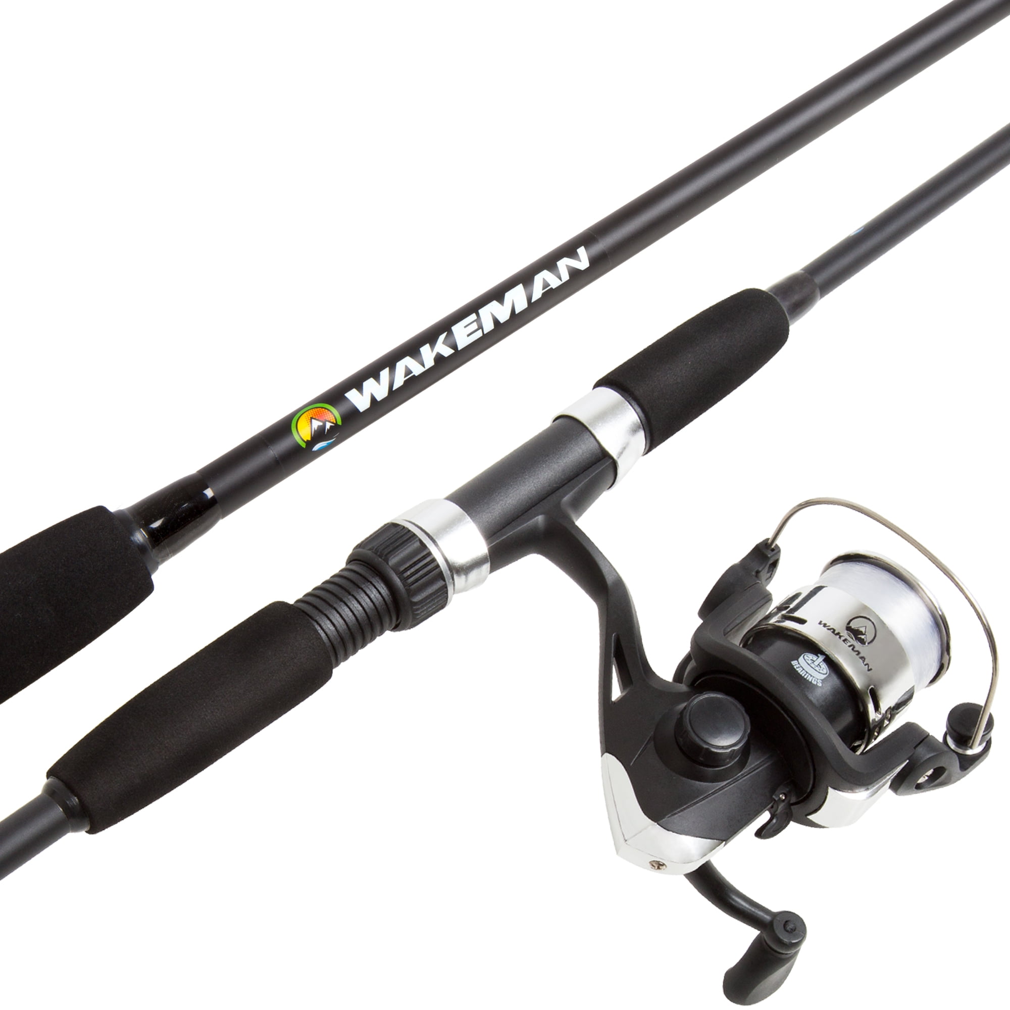Wakeman 65-Inch Fiberglass Fishing Pole with Size 20 Spinning Reel