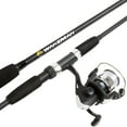 thumbnail image 1 of Wakeman 65-Inch Fiberglass Fishing Pole with Size 20 Spinning Reel, Black, 1 of 5