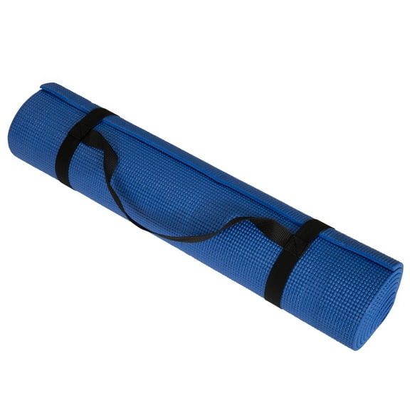 Wakeman Fitness Double Sided Yoga Mat, 1/4 In., Blue