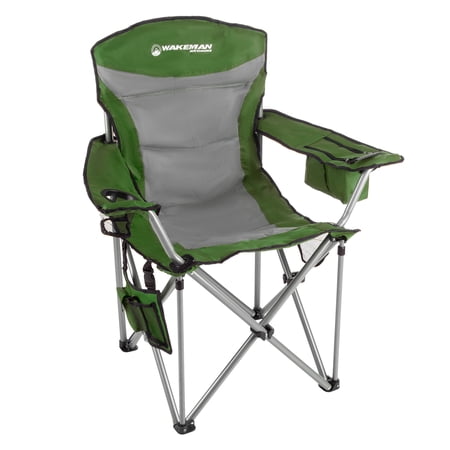 Wakeman Heavy-Duty Foldable Chair with 850lb Weight Capacity (Green)