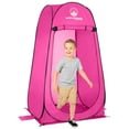 thumbnail image 1 of Wakeman Kid Size Pop Up Changing Tent, 3x3x5.2ft Mini Portable Toilet Stall or Dressing Room, Pink, 1 of 10