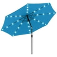 thumbnail image 1 of Pure Garden 10 ft Patio Umbrella with LED Solar Lights and UV 30+, Blue, 1 of 16